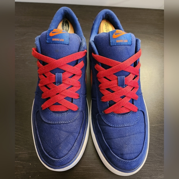 Nike SB Mavrk Low Sneakers Skate 434815-480 Blue Orange Canvas Men's Size 10 - Picture 6 of 10